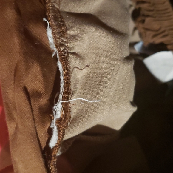 Brown pleated mini skirt with shorts built in - Picture 5 of 5